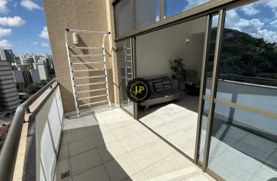 Studio com pé direito duplo alto padrão mobiliado com 02 vagas em santa lucia