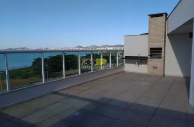 Cobertura de alto padrão 3 quartos/2 suítes, 2 vagas e lazer completo de frente para o mar em camburi