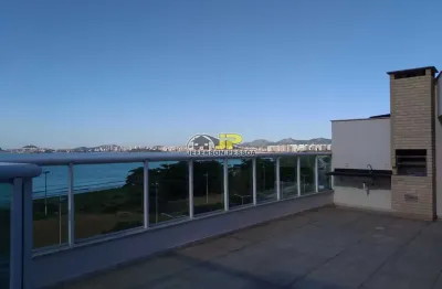 Cobertura de alto padrão 3 quartos/2 suítes, 2 vagas e lazer completo de frente para o mar em camburi