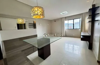 Locação! a 3 quadras da praia, andar alto vista livre!santos, lazer e vaga demarcada