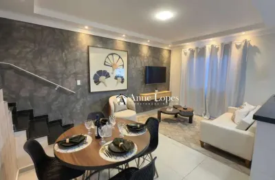 Casa mobiliada !! em vilaggio na vila são jorge, são vicente !! aqui na anne lopes corretora!!