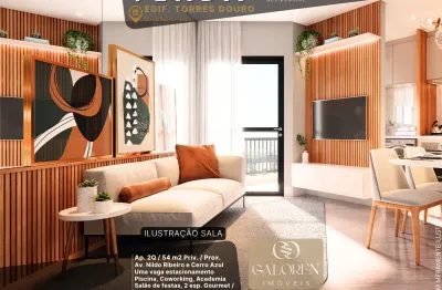 Apê 2 dorms 54m², 1 vg, sacada c/ churras — vila emília, maringá