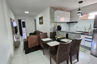 Apartamento 2/4 em itapuã com vista mar parcial e uma vaga de garagem