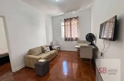 Apartamento com 1 dormitório à venda, 56 m² por r$ 339.000,00 - boqueirão - santos/sp