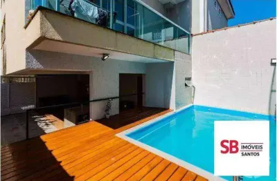 Apartamento com 2 dormitórios à venda, 110 m² - estuário - santos/sp