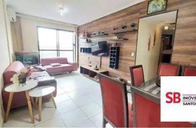Apartamento com 2 dormitórios à venda, 82 m² - embaré - santos/sp