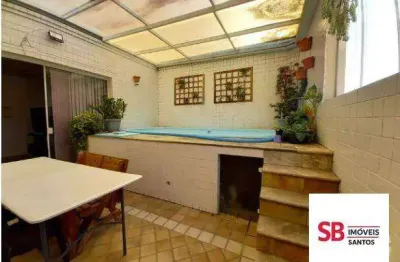 Casa com 4 dormitórios à venda, 272 m²  - embaré - santos/sp