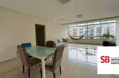 Apartamento com 3 dormitórios à venda, 171 m² - gonzaga - santos/sp