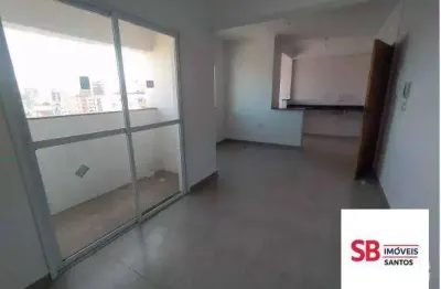 Apartamento com 2 dormitórios à venda, 74 m² - campo grande - santos/sp