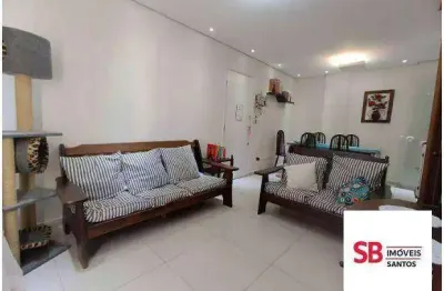 Apartamento com 2 dormitórios à venda, 94 m² - ponta da praia - santos/sp