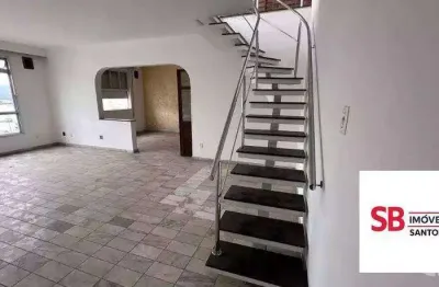 Cobertura com 2 dormitórios à venda, 215 m² - ponta da praia - santos/sp