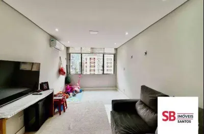 Apartamento com 2 dormitórios à venda, 87 m² por r$ 800.000,00 - boqueirão - santos/sp