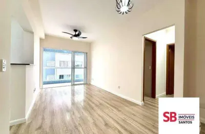 Apartamento com 2 dormitórios à venda, 82 m² por r$ 820.000,00 - boqueirão - santos/sp