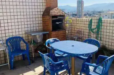 Cobertura com 3 dormitórios à venda, 142 m² por r$ 852.000 - boqueirão - santos/sp