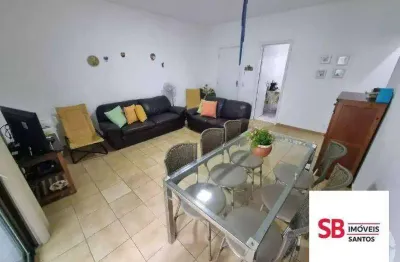 Apartamento com 2 dormitórios à venda, 96 m² por r$ 780.000 - boqueirão - santos/sp