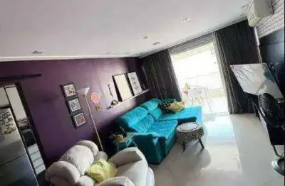 Apartamento com 3 dormitórios à venda, 93 m² - encruzilhada - santos/sp