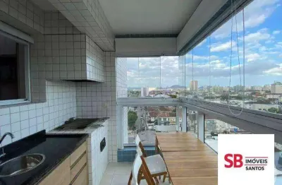 Apartamento com 1 dormitório à venda, 56 m² por r$ 650.000,00 - boqueirão - santos/sp