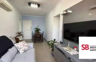 Apartamento com 2 dormitórios à venda, 66 m² por r$ 550.000 - embaré - santos/sp