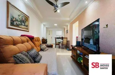 Apartamento com 2 dormitórios à venda, 74 m² por r$ 530.000,00 - embaré - santos/sp