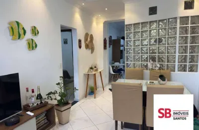 Apartamento com 2 dormitórios à venda, 77 m² por r$ 549.000,00 - boqueirão - santos/sp