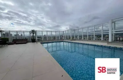 Apartamento com 1 dormitório à venda, 54 m² por r$ 800.000 - embaré - santos/sp