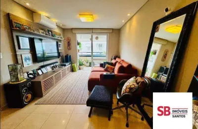 Apartamento com 2 dormitórios à venda, 84 m² por r$ 950.000 - embaré - santos/sp