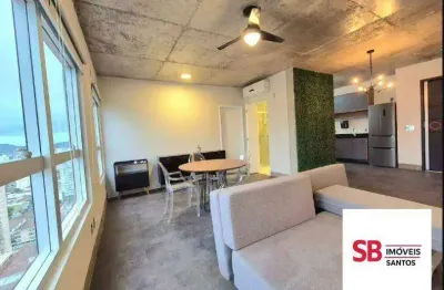 Apartamento com 1 dormitório à venda, 74 m² por r$ 950.000 - embaré - santos/sp