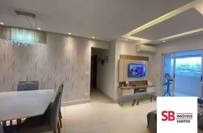 Apartamento com 2 dormitórios à venda, 83 m² por r$ 855.000,00 - ponta da praia - santos/sp