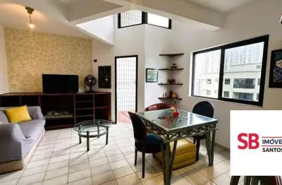 Apartamento duplex com 1 dormitório à venda, 118 m² por r$ 742.000,00 - ponta da praia - santos/sp
