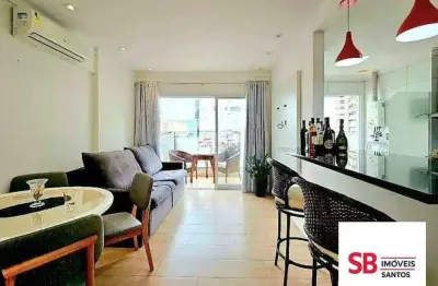 Apartamento com 1 dormitório à venda, 65 m² por r$ 817.000,00 - ponta da praia - santos/sp