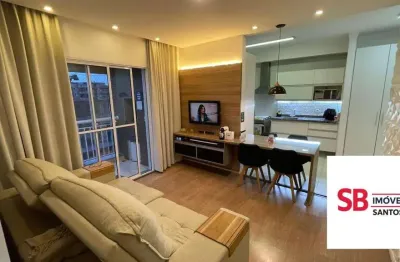 Apartamento com 2 dormitórios à venda por r$ 589.000,00 - estuário - santos/sp
