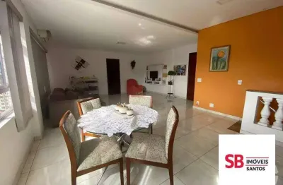 Cobertura com 3 dormitórios à venda, 219 m² por r$ 1.025.000,00 - vila belmiro - santos/sp