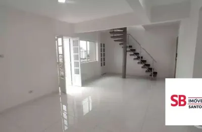 Cobertura com 3 dormitórios à venda, 149 m² por r$ 850.000,00 - vila belmiro - santos/sp