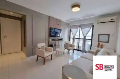 Apartamento com 3 dormitórios à venda, 130 m² por r$ 1.223.000,00 - ponta da praia - santos/sp