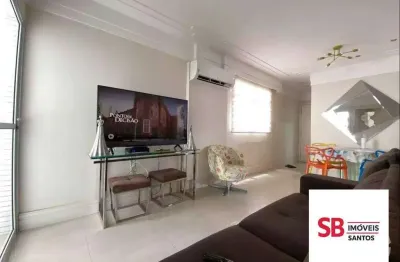 Apartamento com 3 dormitórios à venda, 85 m² por r$ 750.000,00 - pompéia - santos/sp