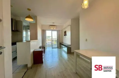 Apartamento com 2 dormitórios à venda, 63 m² por r$ 585.000,00 - marapé - santos/sp