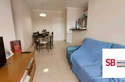 Apartamento com 2 dormitórios à venda, 63 m² por r$ 645.000,00 - marapé - santos/sp