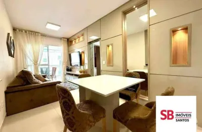 Apartamento com 2 dormitórios à venda, 76 m² por r$ 980.000,00 - josé menino - santos/sp