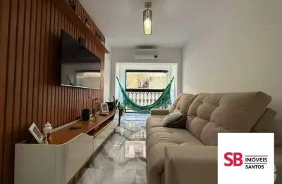 Apartamento com 3 dormitórios à venda, 128 m² por r$ 750.000,00 - campo grande - santos/sp