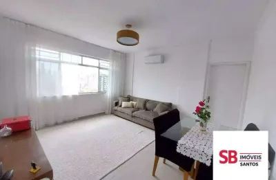 Apartamento com 2 dormitórios à venda, 93 m² por r$ 695.000,00 - campo grande - santos/sp