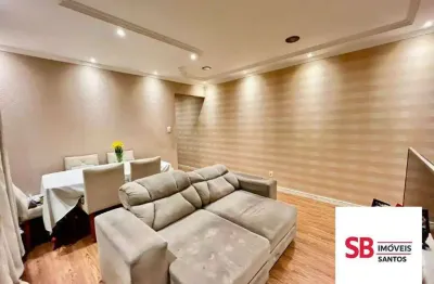 Apartamento com 2 dormitórios à venda, 80 m² por r$ 540.000,00 - campo grande - santos/sp