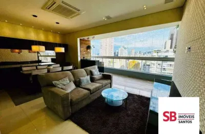 Apartamento com 3 dormitórios à venda, 132 m² por r$ 1.840.000,00 - boqueirão - santos/sp