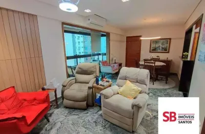 Apartamento com 3 dormitórios à venda, 111 m² por r$ 1.350.000,00 - aparecida - santos/sp