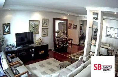 Apartamento com 3 dormitórios à venda, 160 m² por r$ 1.190.000,00 - boqueirão - santos/sp