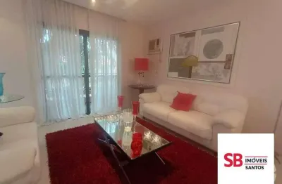 Apartamento com 3 dormitórios à venda, 200 m² por r$ 1.295.000,00 - boqueirão - santos/sp
