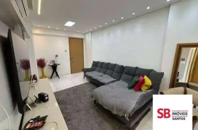 Apartamento com 3 dormitórios à venda, 87 m² por r$ 1.350.000,00 - boqueirão - santos/sp