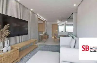 Apartamento com 2 dormitórios à venda, 122 m² por r$ 1.290.000,00 - embaré - santos/sp