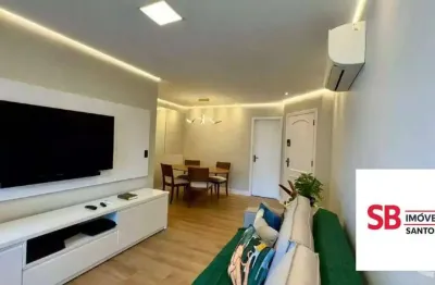 Apartamento com 2 dormitórios à venda, 94 m² por r$ 1.250.000,00 - gonzaga - santos/sp