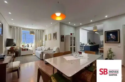 Apartamento com 3 dormitórios à venda, 113 m² por r$ 1.100.000,00 - gonzaga - santos/sp