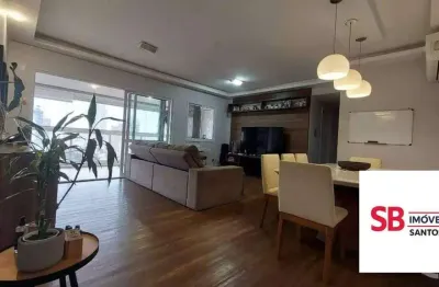 Apartamento com 3 dormitórios à venda, 131 m² por r$ 1.820.000,00 - embaré - santos/sp